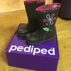 Pediped 26 Kenadi brown leather boots sz 9 - 9.5